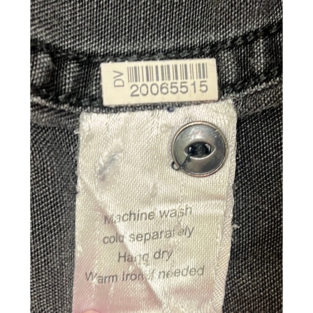 UNTUCKit Mens Large Black Denim Button Down Shirt Long Sleeve Cotton Workwear - Picture 11 of 11